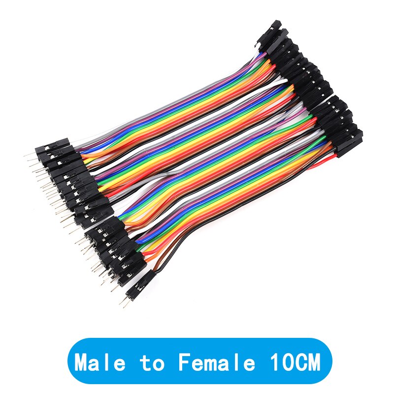 Cable de puente Dupont de 10CM para Arduino, Cable macho a macho, hembra a hembra, 40 Pines, 40-120 Uds.: Male Female 10CM