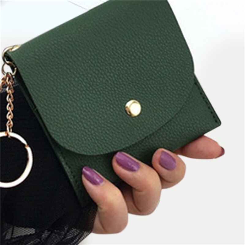 Wallets Women Coin Purse Ladies Pu Leather Tassel & Metal Ring Clutch Keychain Thin Key Bag Card Holders Mini Pouch