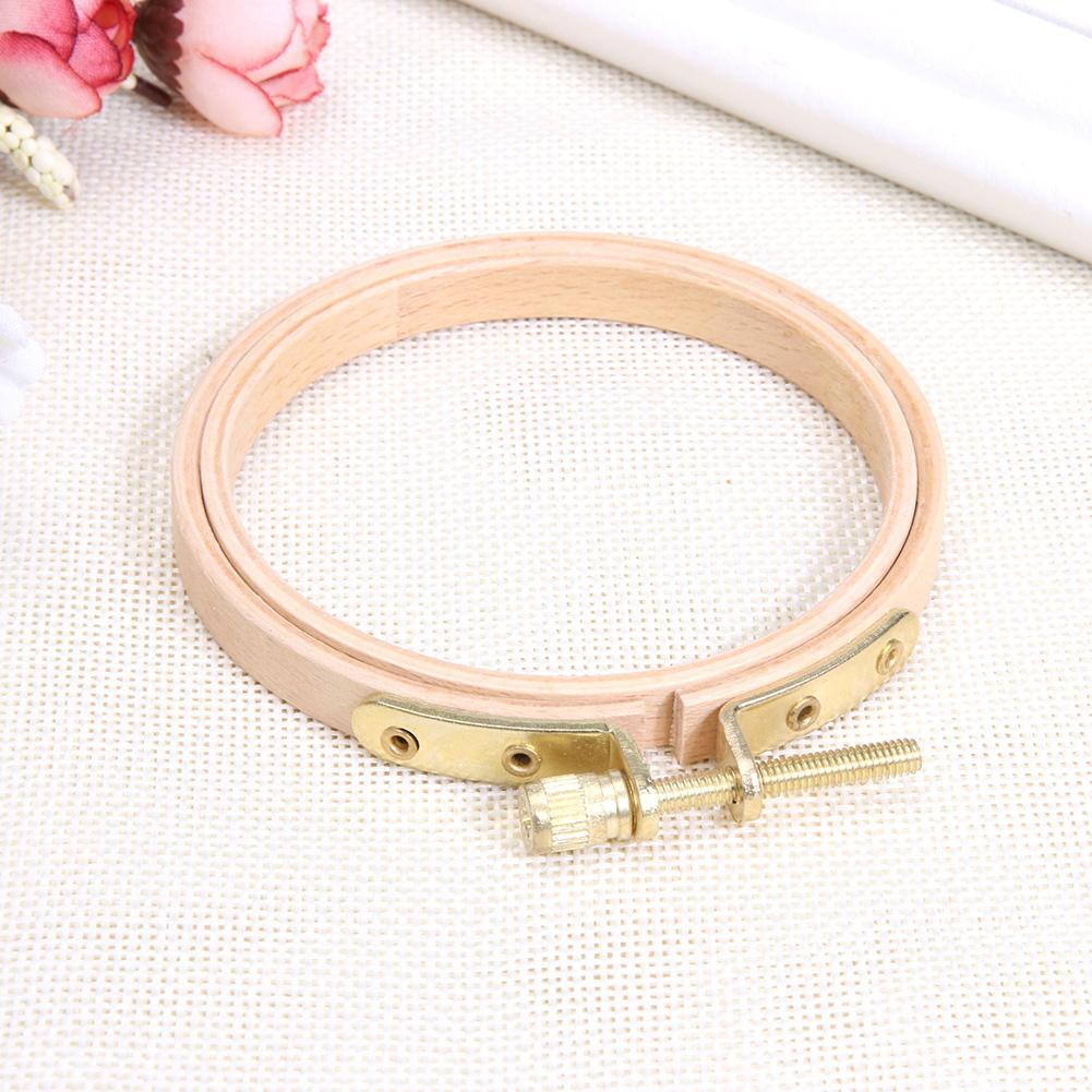 Embroidery Hoop DIY Wooden Cross Stitch Frame Needlework Hoop Ring Hand Embroidery Tool