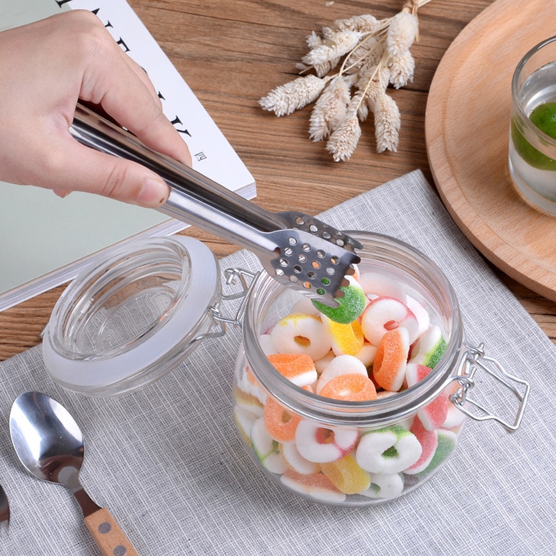 Pinzas de acero inoxidable para alimentos, utensilios de cocina para hornear, buffet, Pizza, pan, pinza de pastelería