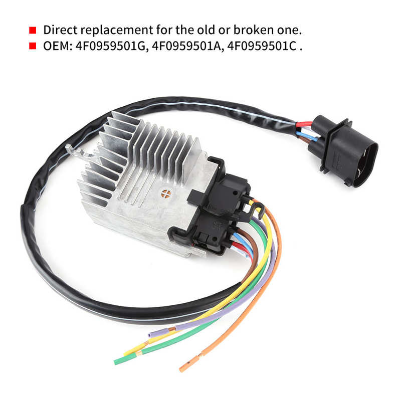 car fan Cooling Fan Control Unit Module 4F0959501G Replacement Fit for A6 2006‑ ventilador