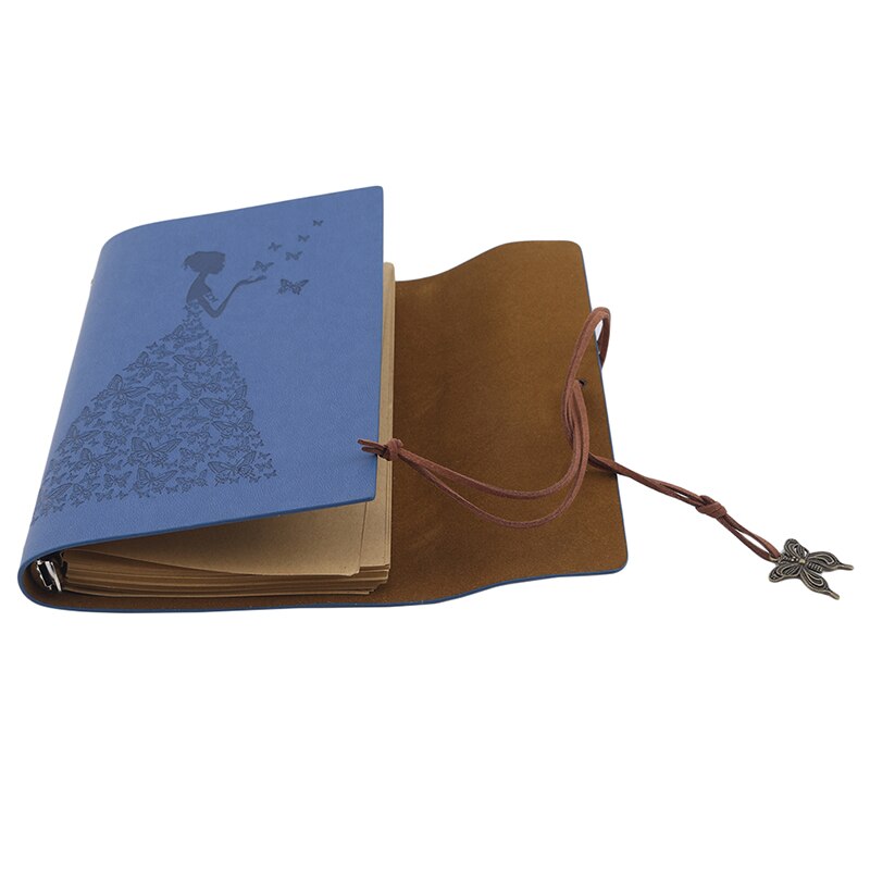 Vintage Notebook Dagboek Notepad Literatuur Note Boek Papier Vervangbare Journal Planners Kantoorbenodigdheden: Lake Blue (Large)