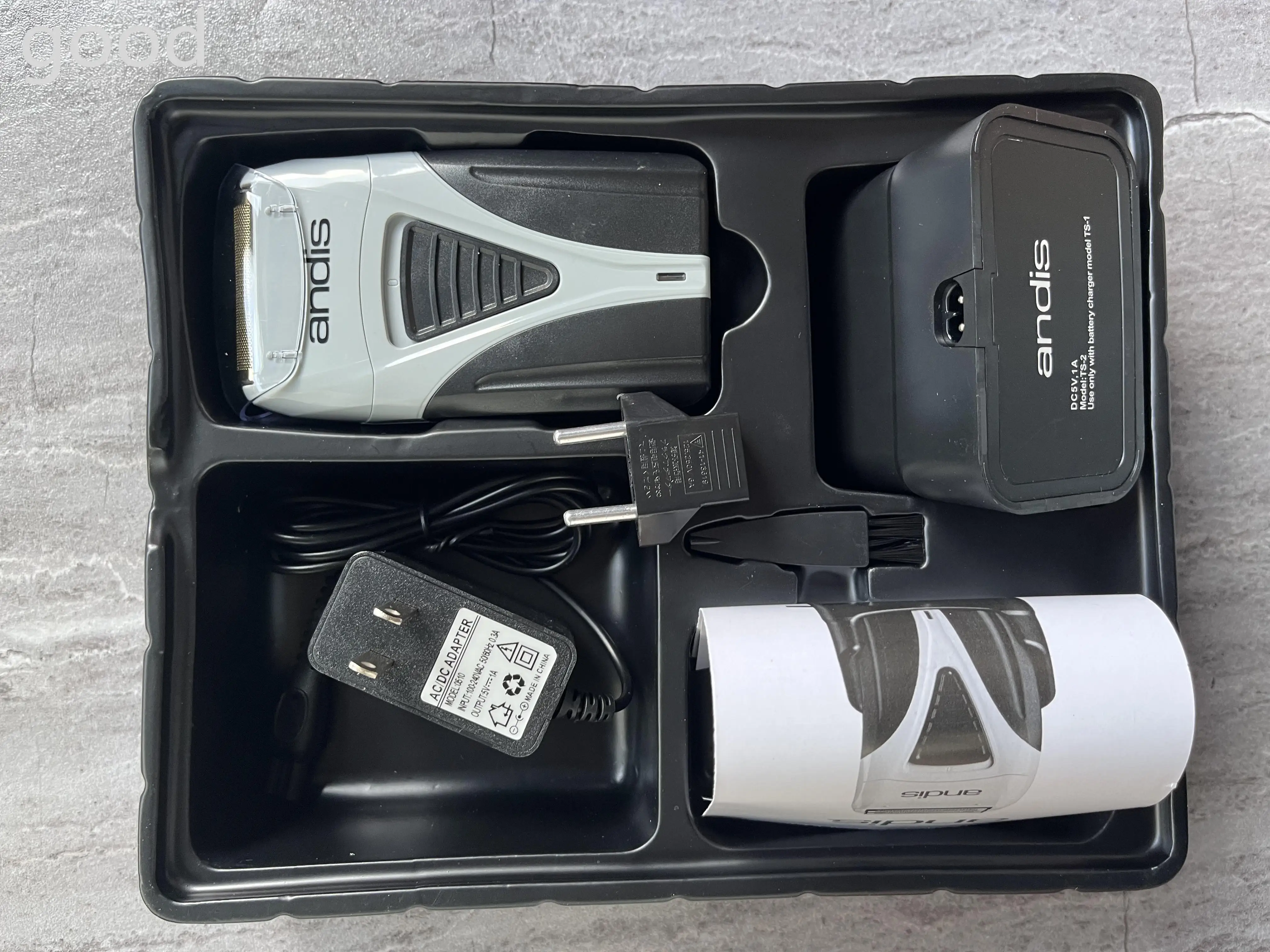 Original andis profoil lithium plus 17205 barber hårrensning elektrisk barbermaskine til mænd barberkniv skaldet hår klipper forsyninger amerikansk: Gul