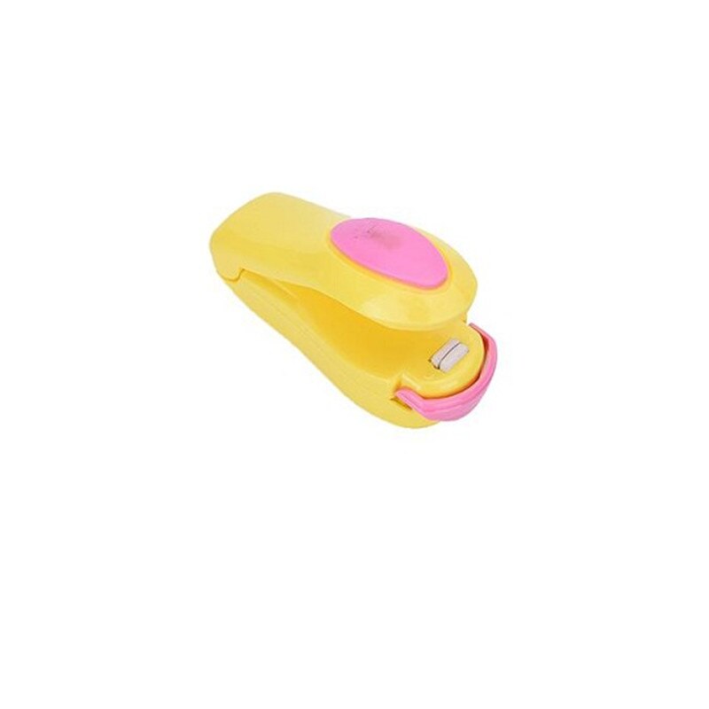Draagbare mini warmtesealer impulssealer seal verpakking plastic zak impulssealer seal verpakking plastic zak werkgereedschap: Warm geel