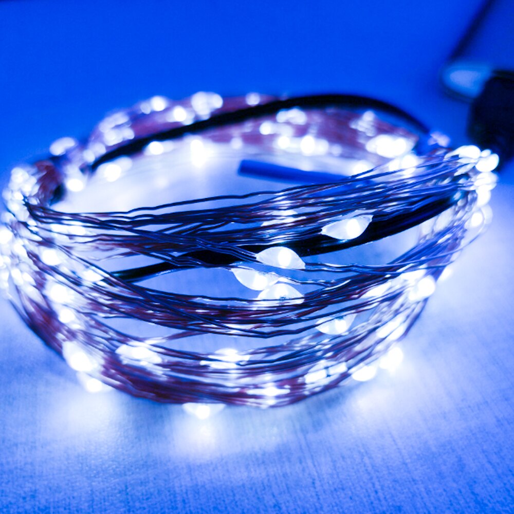 1/5/10/20/40 LED Star Light String Twinkle Garlands Battery Powered Christmas Lamp Party Wedding Decorative Fairy Lights: blue / 5M 50Leds