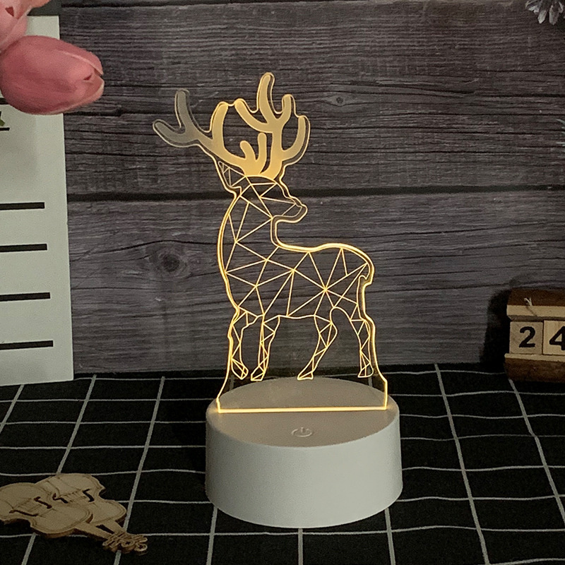 3D Illusion visuelle veilleuse visuelle créative LED lampe de bureau changement USB alimenté pour les enfants