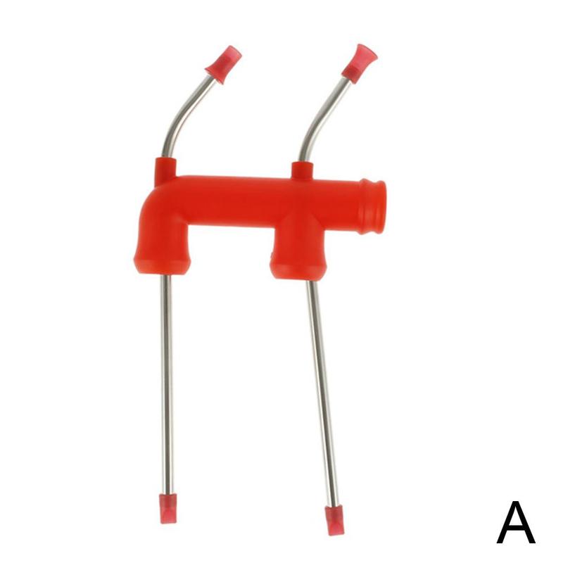 1PC Beer Snorkel Straw Beer Bong Funnel Slammer Double Snorkel Drinking Beer Bar Tools Festivals Party Dispenser Y1F5: AKZ1231A