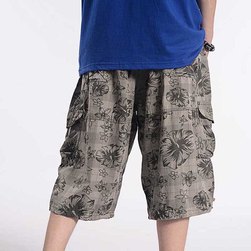 Loose Baggy Shorts Men Casual Straight Cargo Shorts Beach Shorts Man Clothing Plus Size Shorts