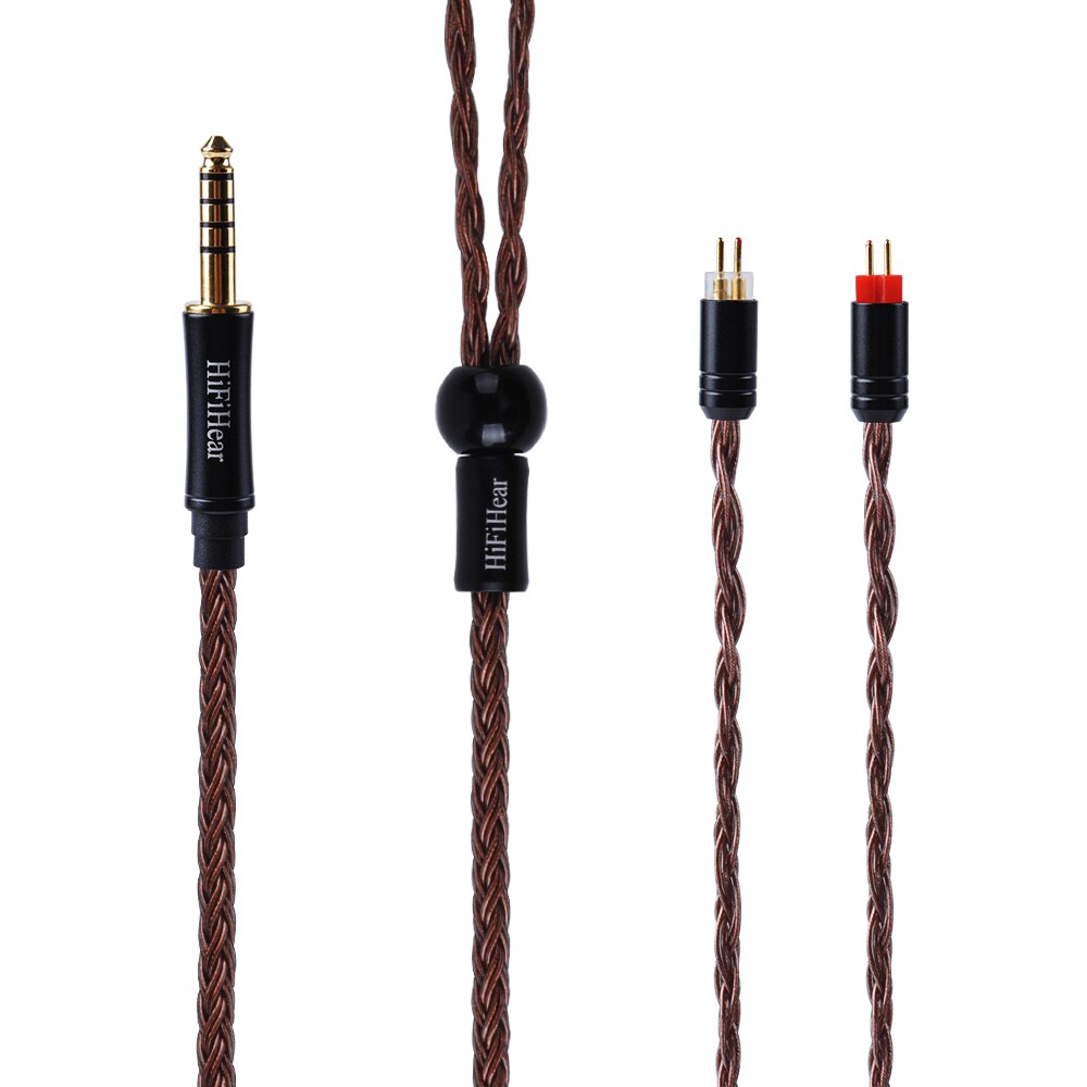 Hifihear 16 kerne forsølvet kabel 2.5/3.5/4.4mm balanceret kabel med mmcx /2- polet stik forzs 10 zs6 as10 v90 bl0n bl -03: 2 ben 4.4