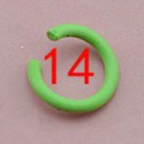 100 pcs/lot 1,2x8mm Bunte Metall DIY Schmuck Offene Einzelnen Loops Jump Ringe & Split ring für schmuck machen: light green 14