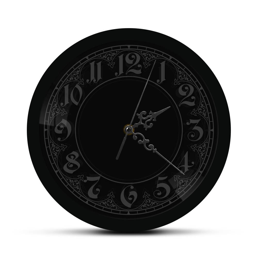 Reloj de pared iluminado de clásico con números grandes, reloj redondo de novedad con números árabes