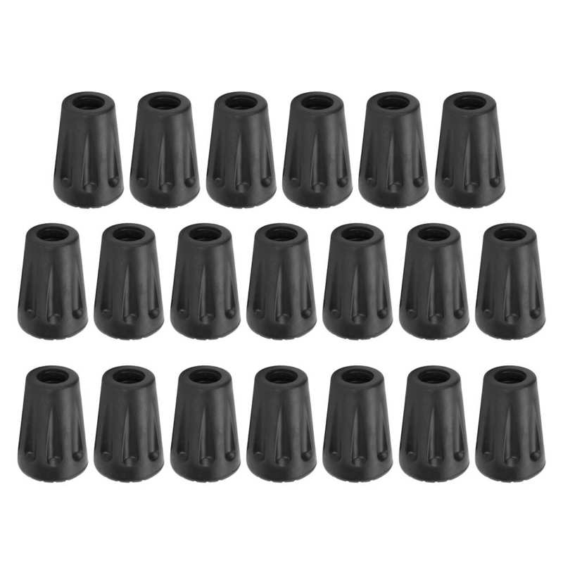 20pcs Walking Stick Tips Heavy Duty Rubber Walking Stick Tips Ferrule Protectors Walking Stick Head Protecter Tools