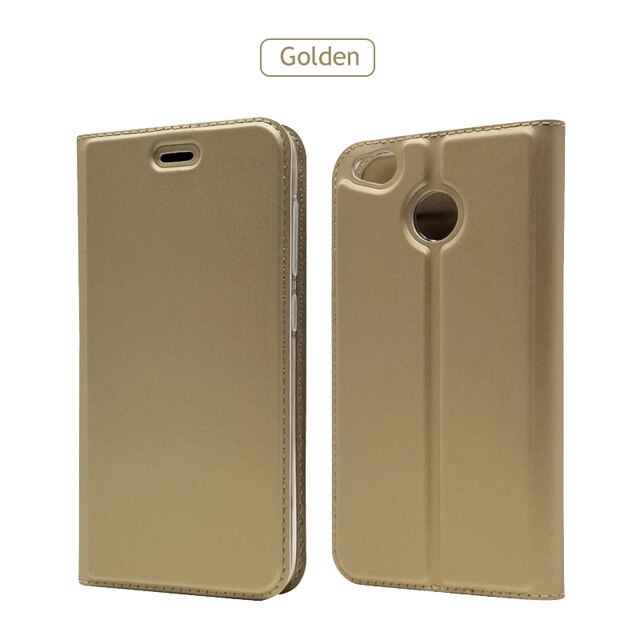 Voor Xiaomi Redmi 4X Case Soft PU Stand Book Cover Card Slot Wallet Leather Flip Case Voor Xiaomi Redmi 4X4 X Case Coque 5.0": Goud