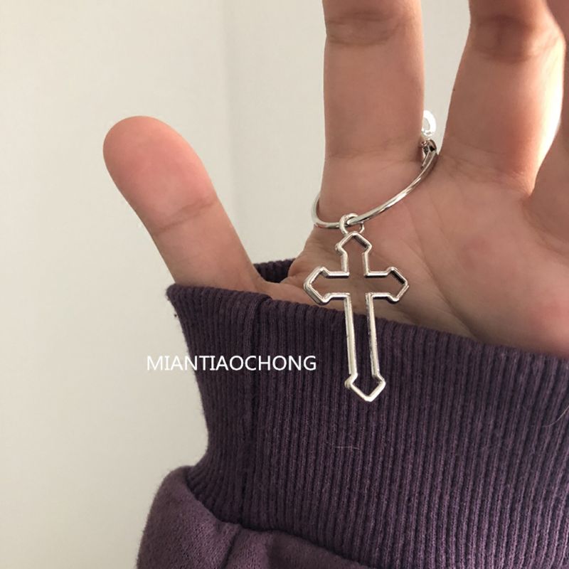 Cruz oca balançar brincos harajuku metal geométrico brincos de gota jóias r7rf