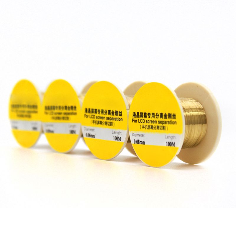6 Stks/set Hoge Sterkte Mobiele Scherm Speciale Snijden Goud Staaldraad Snijlijn Met Handvat Lcd-scherm Separator