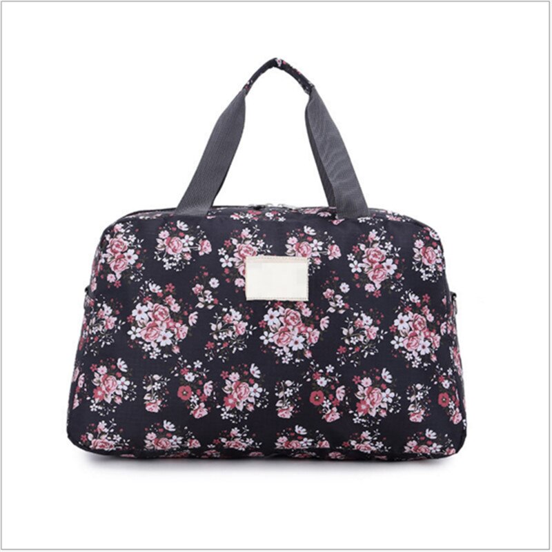 Bolsos de lona con estampado Floral de gran capacidad para mujer, bolsa deportiva multifunción, portátil, para viajar, gimnasio o Fitness: 2
