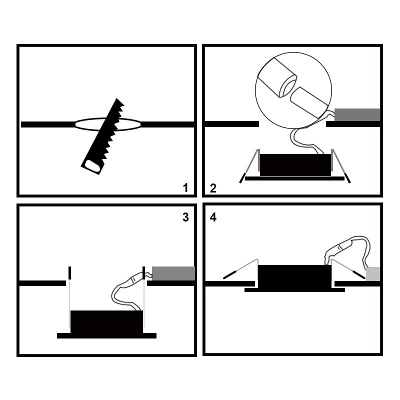 LED Light With App Control Ultra thin Downlight lamp 6W 12W 18W 24W led ceiling recessed grid downlight s