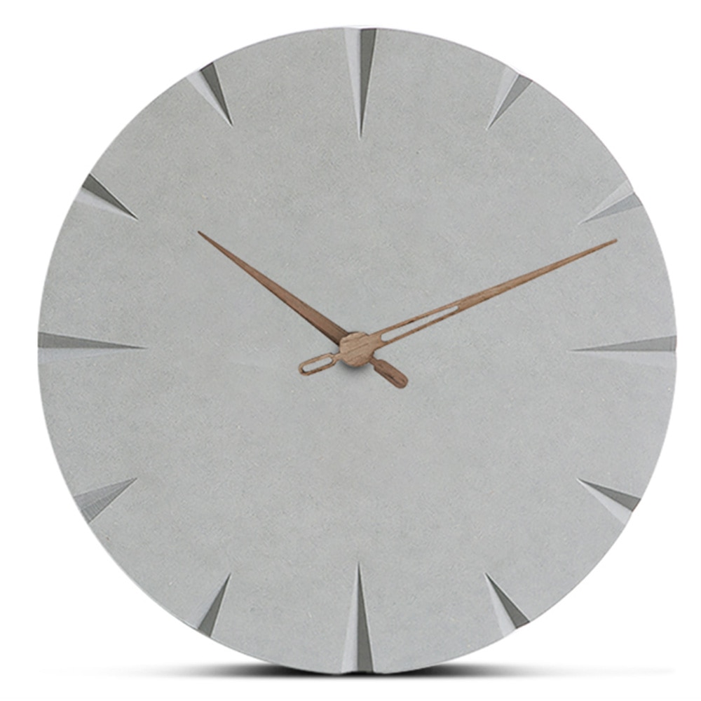 Large Wooden Wall Clock Simple Modern Nordic Silent Clocks Square MDF Wood Hanging Wall Watch Home Wall Decor 12 Inch