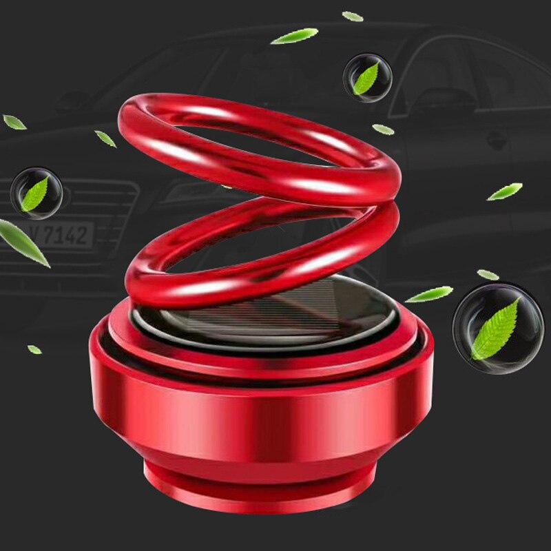 Solar Double Ring Rotating Suspension Car Perfume Air Freshener SCI88