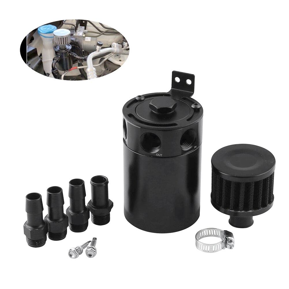 Universal Billet Aluminum Baffled Oil Catch Can Tank Oil Separator