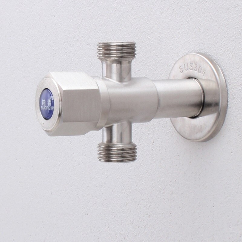 Válvula de ángulo de acero inoxidable G1/2 ", calentador de agua, entrada de inodoro, válvula de parada de agua, grifo, 1way 2way 3way 4way 304