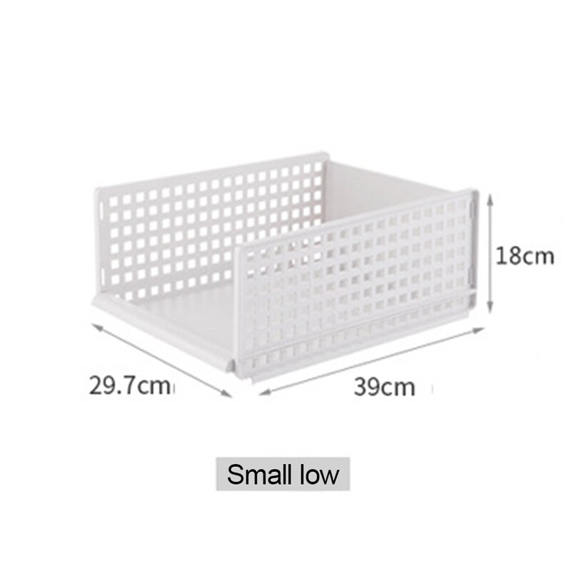 Folding Bin Storage Organizer DIY Plastic Cabinet Shelves for Kitchen Office Bathroom SP99: S