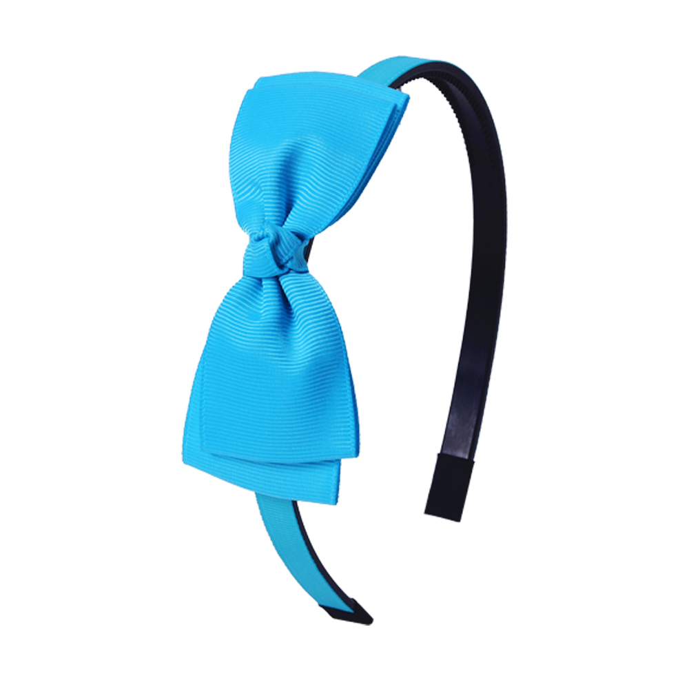 Tiara borboleta vintage, pano azul, meninas, laço fofo, cor sólida, acessórios para cabelo para mulheres, dropshipping
