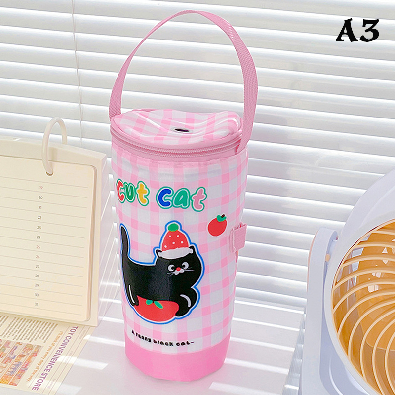 Bolsa de mano portátil para té de la leche, bolsa de preservación del calor, bolso ecológico, cubierta de taza aislada, accesorios para vasos: Verde claro