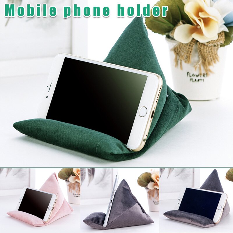 Stand Pillow Mobile Phone Holder Lazy People Soft Portable Cushion Bean Bag for Laptop QJY99