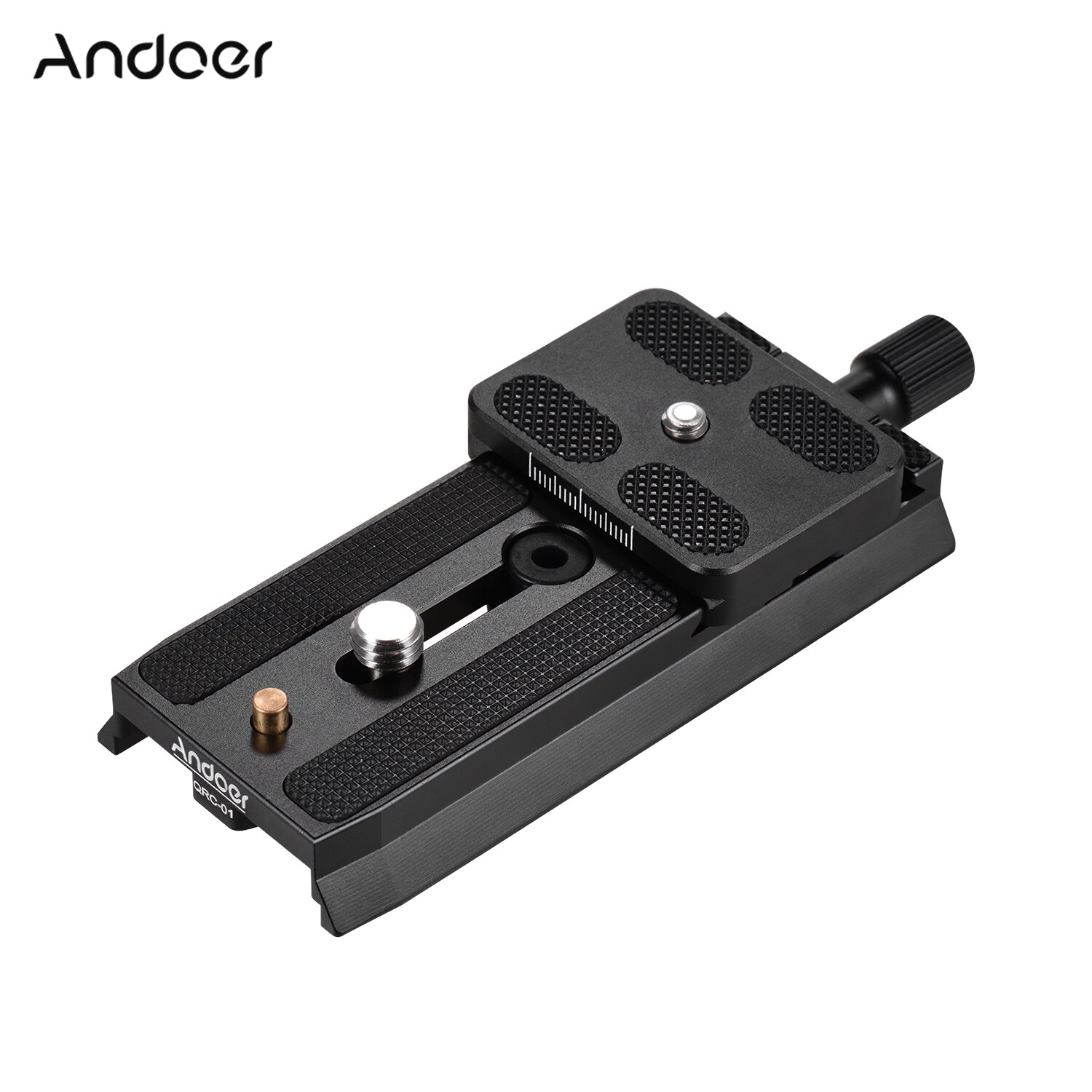 Andoer QRC-01 Quick Release Plaat Qr Plaat Aluminium Met 1/4 Inch & 3/8 Inch Schroeven Voor Manfrotto 501HDV/701HDV/503HDV/577