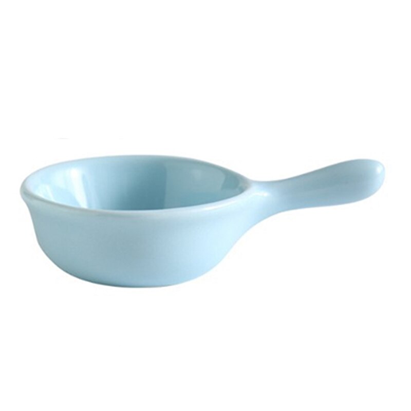 1 Pcs Mini Handle Ceramic Small Dishware Cute Soy Sauce Vinegar Snack Dish Tableware For Home Kitchen Supplies: BL