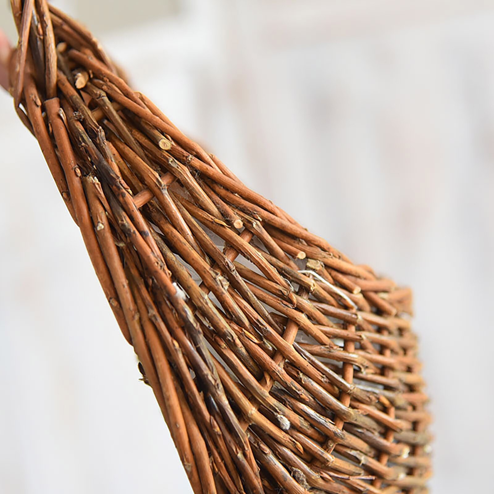 Kitchen Tools Handmade Woven Hanging Basket Storage Basket Flower Pot Hanging Wall Basket Small Object Container