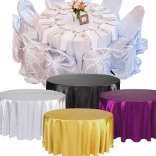 57 ''145 cm Durchmesser Feste Runde Tisch Tuch Heimat Dekor Party Spielzeug Für Hochzeit Geburtstag Party 4 Farben Tisch abdeckung Tuch