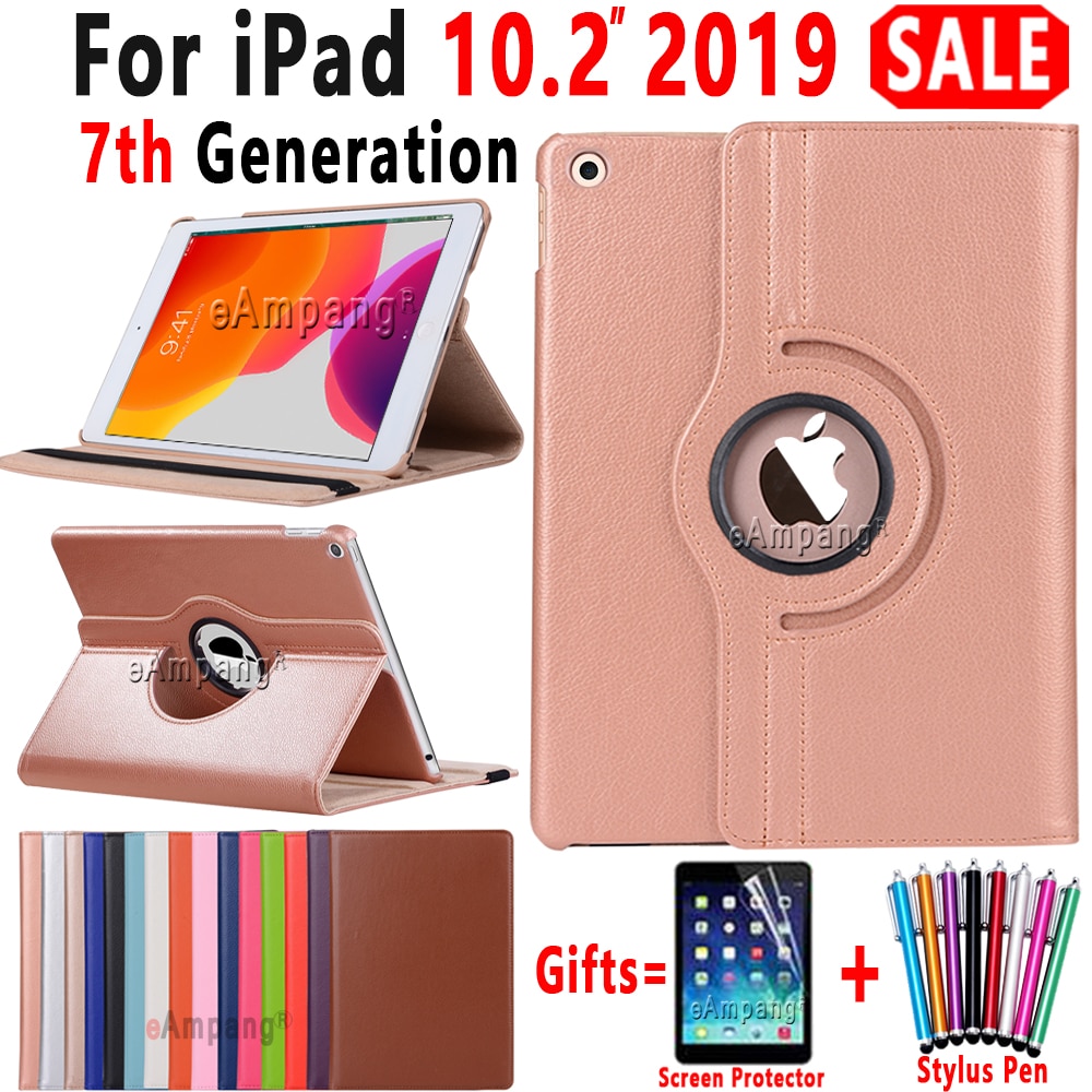 Case for Apple iPad 10.2 Case A2197 A2200 A2198 A2232 360 Degree Rotating Leather Smart Sleep Auto Awake Cover Funda Coque