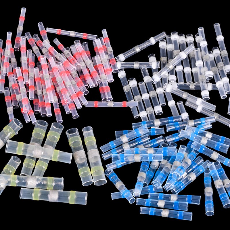 25pcs/lot Universal Waterproof Heat-Shrinkable Fast Solder Ring Terminal Block Intermediate Joint Connector Electrical Accessory