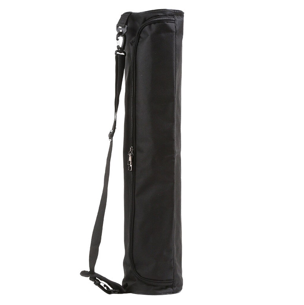 Lærred vandtæt yogataske multifunktionel lomme yogamåtte taske dansemåttepakke sport rygsæk fitness rygsæk måttetaske #30: Sort