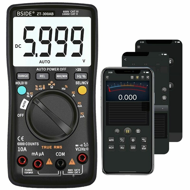 Bside ZT-300AB Digitale Multimeter Draadloze Technologie Ampèremeter True Rms Auto Belde Ligent Analoge Voltmeter Condensator Tester