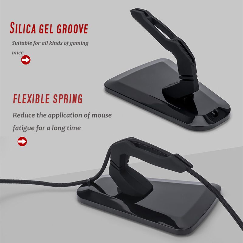 Muis bungee draad houder gaming muis snoer clip management fixer houder