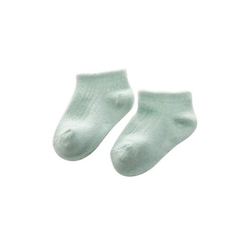 Chaussettes pour bébé, en coton, fines et respirantes, en maille, blanches et douces, pour -né, garçon et fille, printemps automne,: green / 2-4M