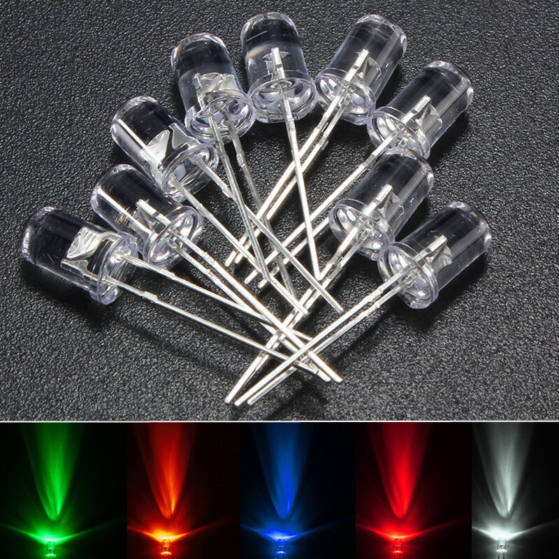 50 Stks/partij Licht Diode 5Mm Wit Geel Rood Blauw... – Vicedeal
