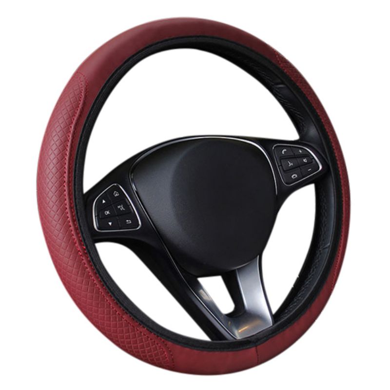 Onewell bilfiber hud ratdæksel åndbar bil auto universal elastisk skridsikker ratdæksler bil styling: J