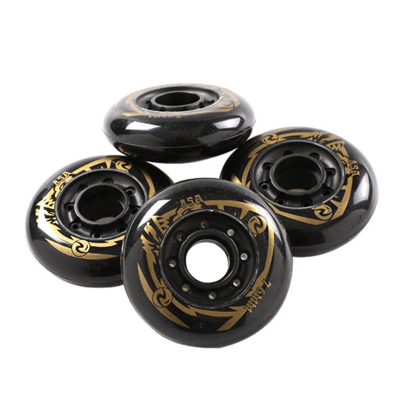 8 sztuk/zestaw 85A rolki kółka robić deskorolki szczotka ulica wysoka elastyczna odporna na zużycie hamulec proste koło pasowe płaskie koło kwiatowe 72mm/76mm/80mm