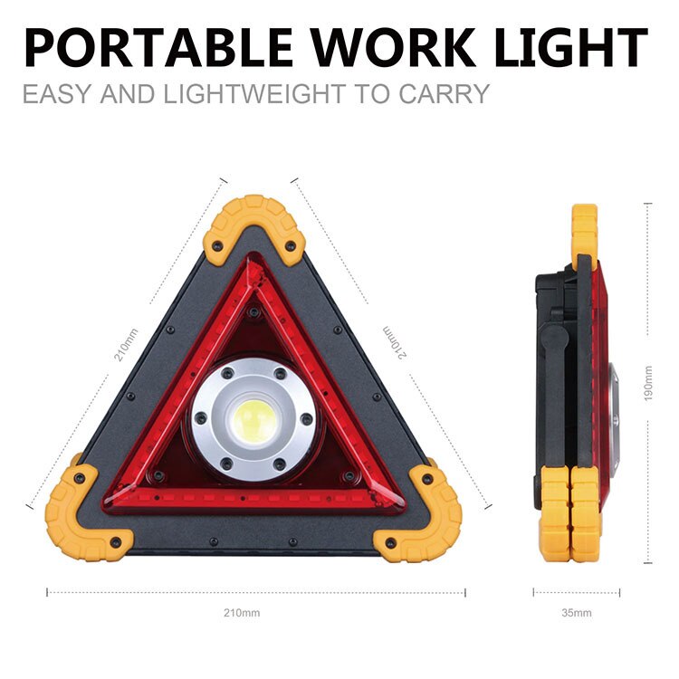 Waterproof Traffic Safety Warning Light COB LED Lamp Tripod USB Charge Portable Warning Lamp 30W Traffic Safety Products