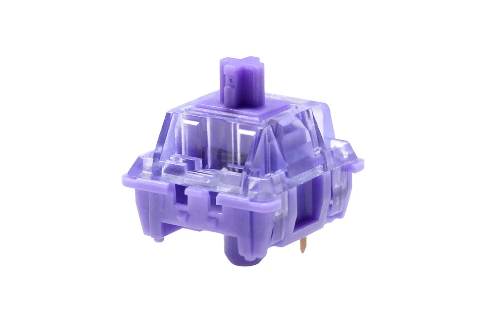 CIY Asura Switch Pre Advanced Tactile Switch 50g do gier Klawiatura mechaniczna Długa sprężyna PC POK Nylon Lubed 50M Fioletowy