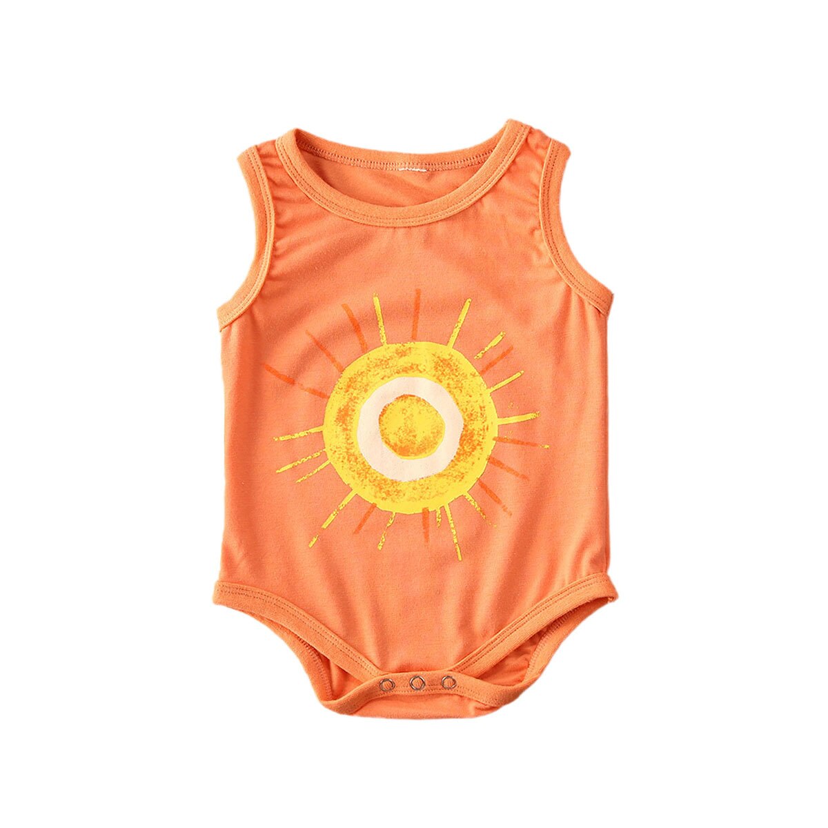 Combinaisons pour bébés filles garçons | Vêtements en coton et sans manches avec lettres imprimées, 0-18M