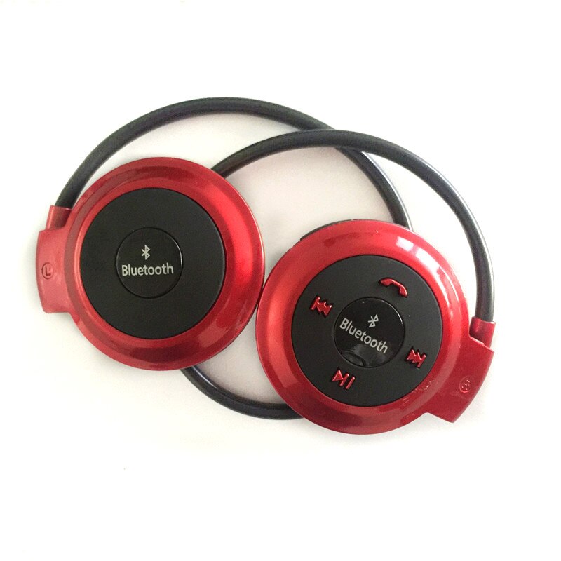 Mini auriculares Bluetooth 503 manos libres con reproductor MP3, Auriculares deportivos estéreo inalámbricos con soporte para tarjeta TF y Diadema FM: Red