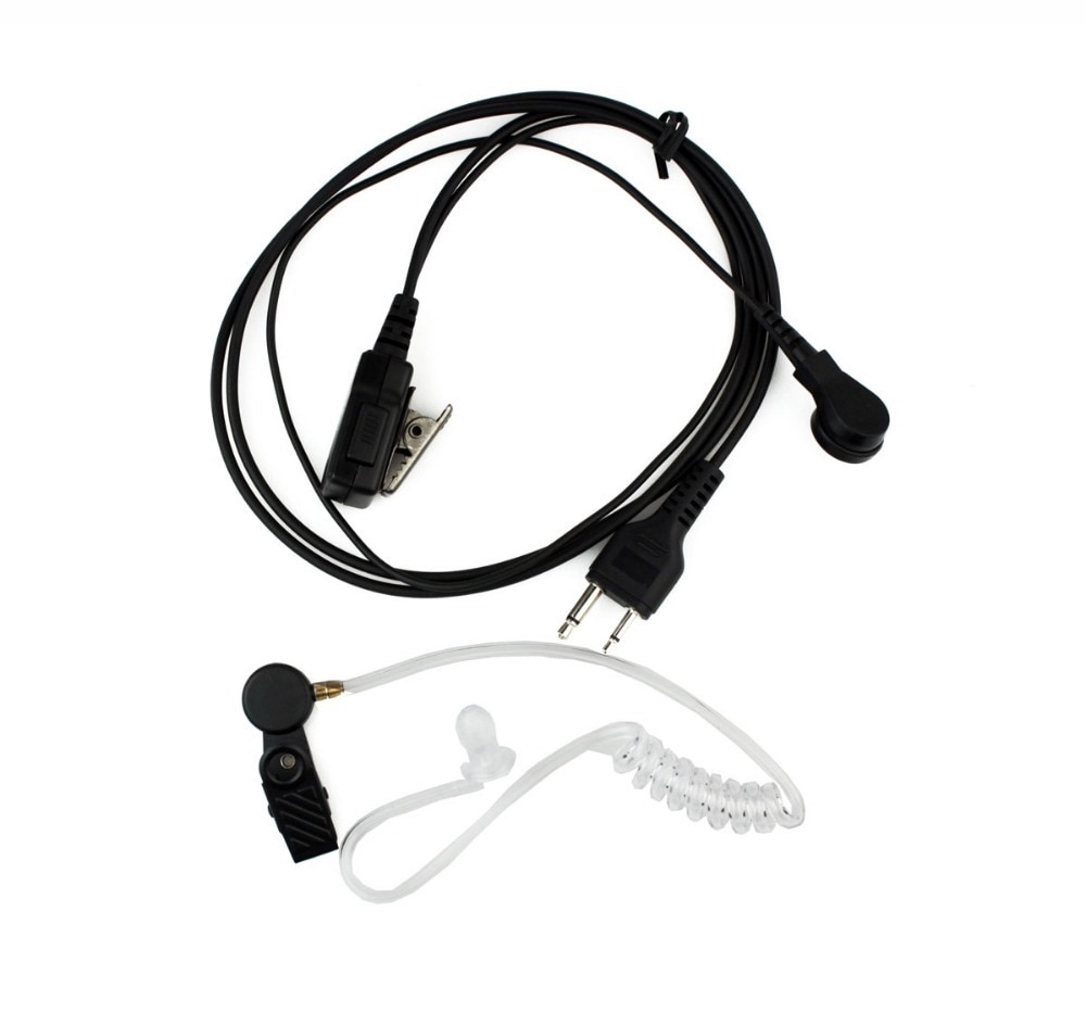 High 2 PIN Covert Acoustic Tube Earpiece For ICOM IC-F4TR, IC-F10, IC-F20, IC-H2 ALINCO Radio