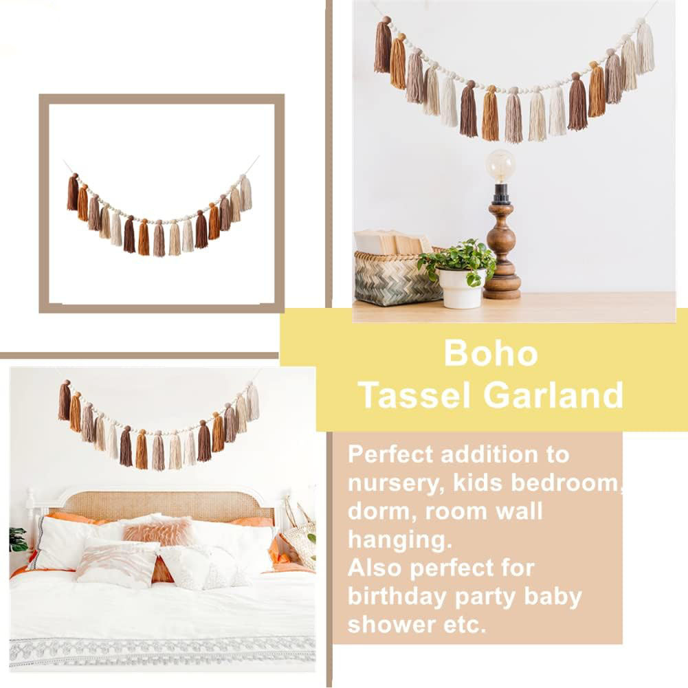 Boho kutas girlanda – dekoracja ścienna robić klasy, pokoju dziecięcego, sypialni dziecięcej, niemowlę prysznic, powrotu robić szkoły, urodzin, akademika