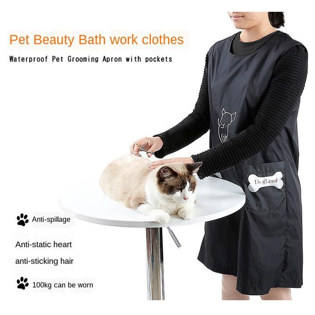 Waterproof Pet Grooming Apron Anti-static Workwear Smock Pet Groomer Beautician Smock Anti-static for Dog Beauticians