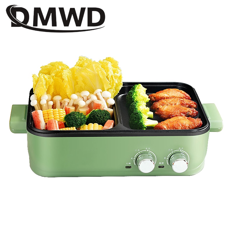 Multifunction Electric Cooker Hotpot Barbecue Grill Griddle Egg Omelette Frying Pan Stove Crepe Oven Pancake Pie Baking Roaster